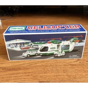 Hess Helicopter with Motorcycle & Cruiser Lights Sound & Rotors Collector’s NWT